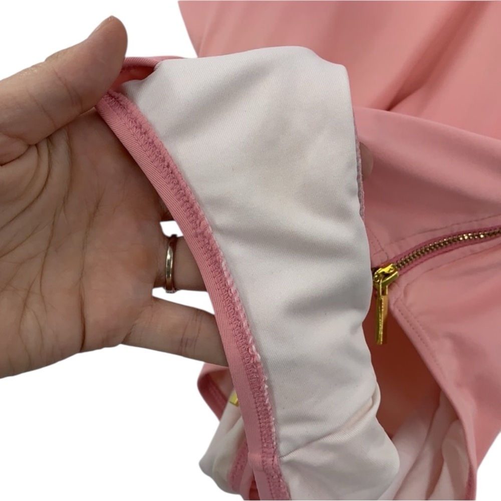 CARMEN MARC VALVO Season Cruise U-Back Side-Zip Swimsuit in Soft Pink Size 14 - Picture 14 of 16